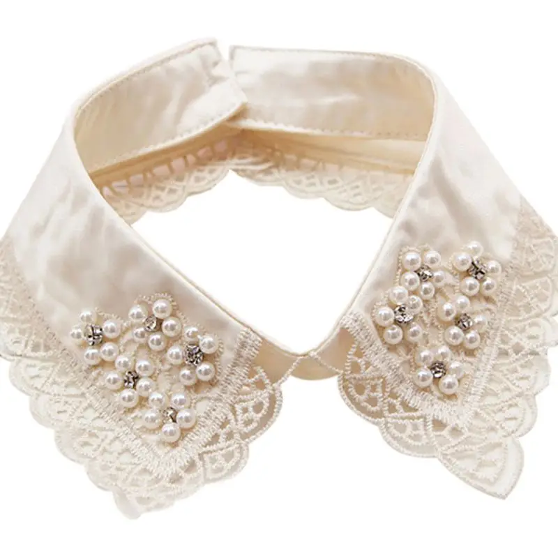 8 Styles Women Fake Collar Shirt Detachable Collars with Pearls Decoration Ladies Lace False Collar Necklaces
8 Styles Women Fake Collar Shirt Detachable Collars with Pearls Decoration Ladies Lace False Collar Necklaces