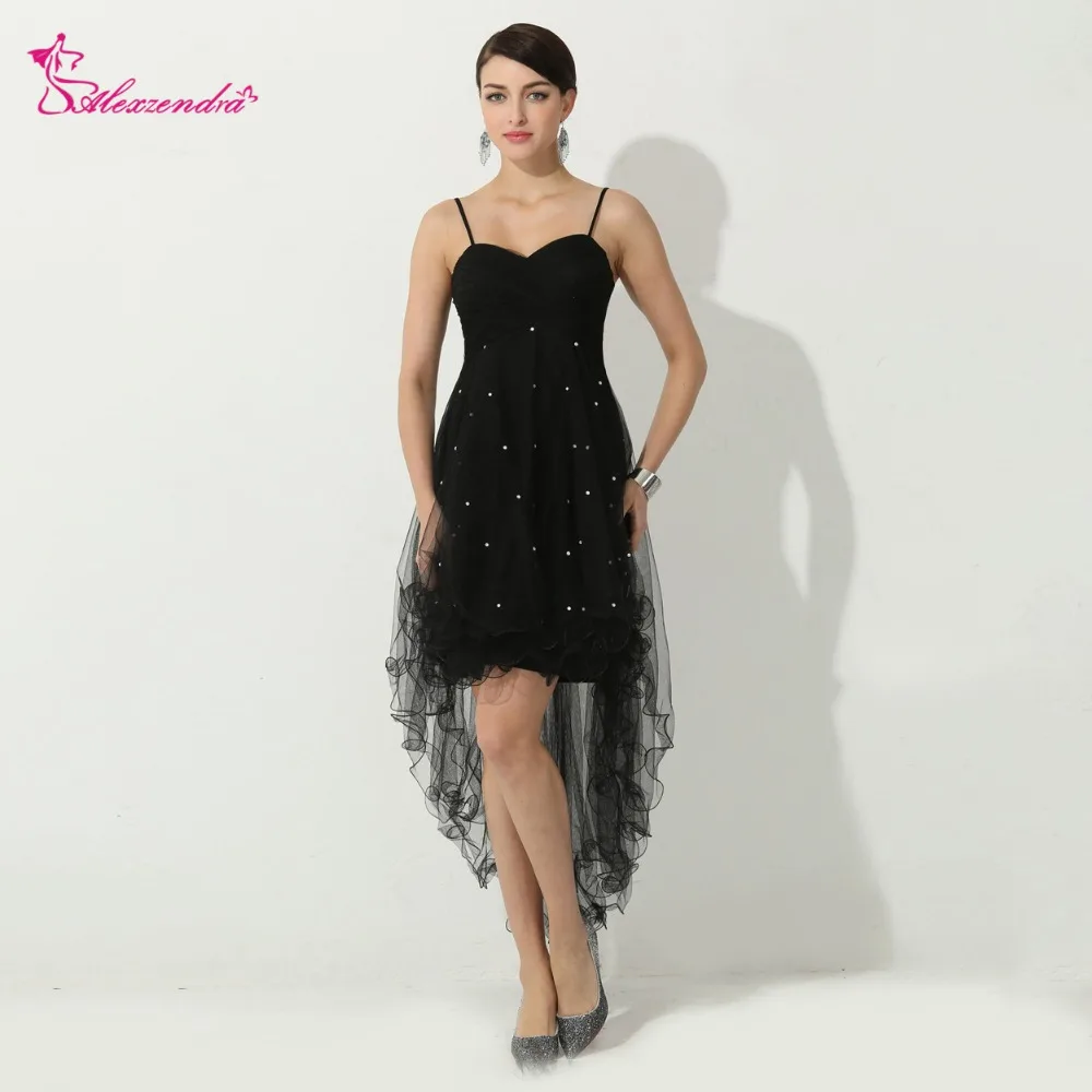 Alexzendra Simple High Low Black Prom Dresses with Straps Formal Evening Gown Party Dresses Plus Size
Alexzendra Simple High Low Black Prom Dresses with Straps Formal Evening Gown Party Dresses Plus Size