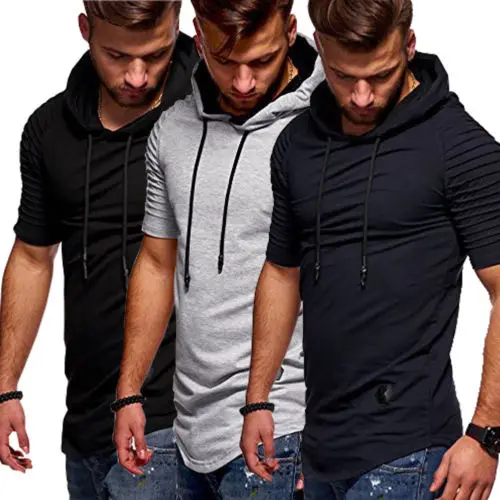 New 2019 arrival Men Hip-hop Hooded T-shirt Short Sleeve Summer Casual Tops Tees Shirt
New 2019 arrival Men Hip-hop Hooded T-shirt Short Sleeve Summer Casual Tops Tees Shirt