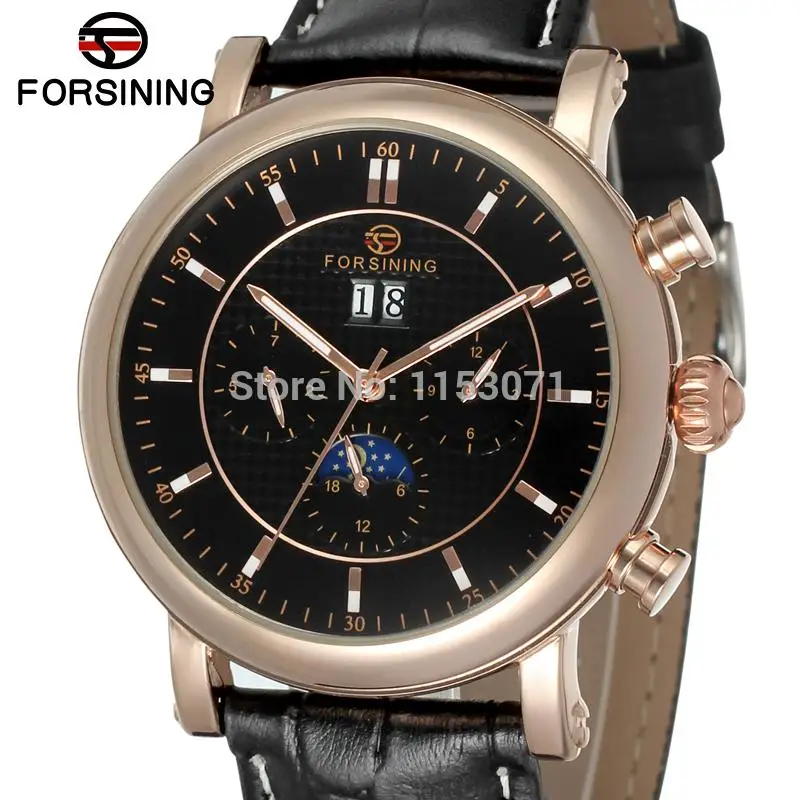 Forsining Men's Watch Fashion Automatic Mechanical Genuine Leather Strap Calendar Brand Wrist Watch Color Silver FSG553M3R2
Forsining Men's Watch Fashion Automatic Mechanical Genuine Leather Strap Calendar Brand Wrist Watch Color Silver FSG553M3R2