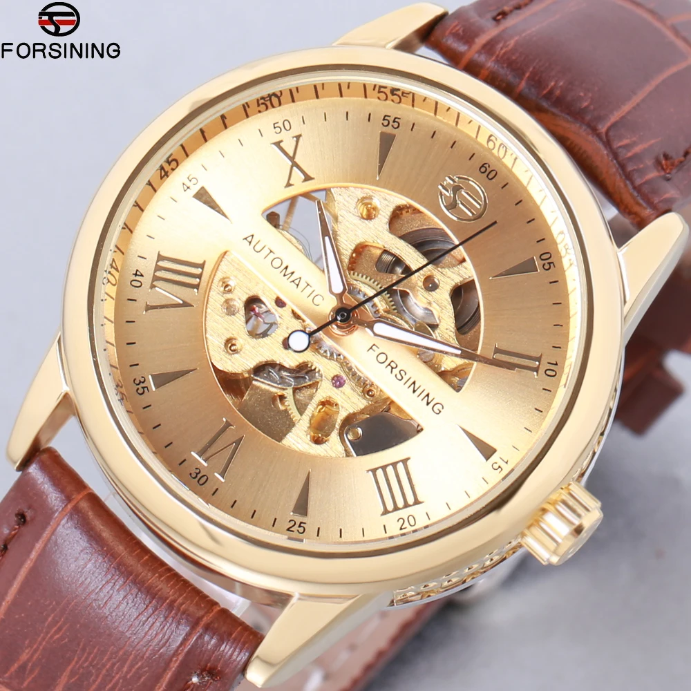 FORSINING Fashion Skeleton Vintage Men's Wrist Watch Luxury Mens Automatic Mechanical Watches Male Leather Self-winding Clock
FORSINING Fashion Skeleton Vintage Men's Wrist Watch Luxury Mens Automatic Mechanical Watches Male Leather Self-winding Clock