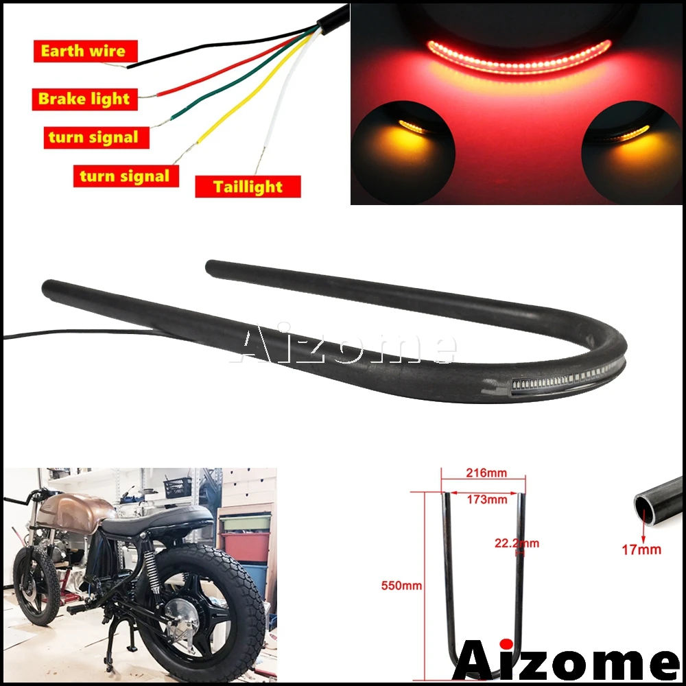 Vintage Motorcycle Cafe Racer Seat Loop For Honda CB Yamaha SR Suzuki Kawasaki BMW R Rear Seat LED Turn Brake Signal Light Hoop
Vintage Motorcycle Cafe Racer Seat Loop For Honda CB Yamaha SR Suzuki Kawasaki BMW R Rear Seat LED Turn Brake Signal Light Hoop