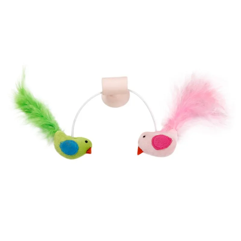 Cat Bird Shape Interactive Playing Toy Cats Feather Teaser Wand Sucker Window Cat toy
Cat Bird Shape Interactive Playing Toy Cats Feather Teaser Wand Sucker Window Cat toy
