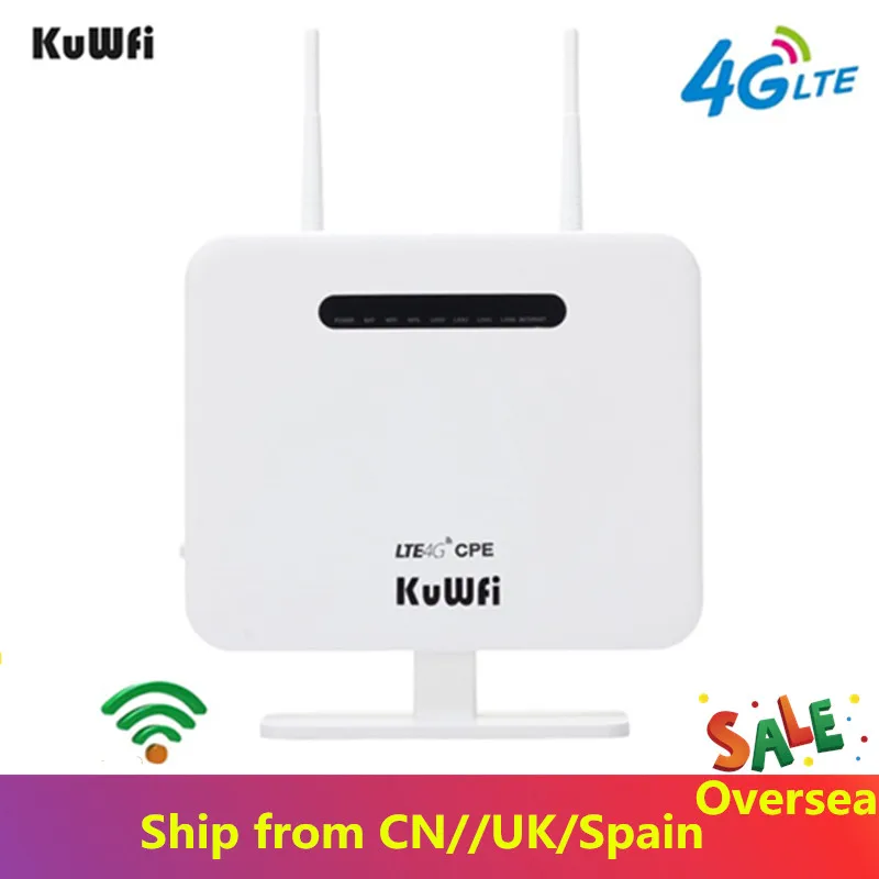 KuWFi 4G LTE CPE 3g/4G Cat4 Wifi маршрутизатор 300 Мбит/с разблокированный беспроводной с слотом
