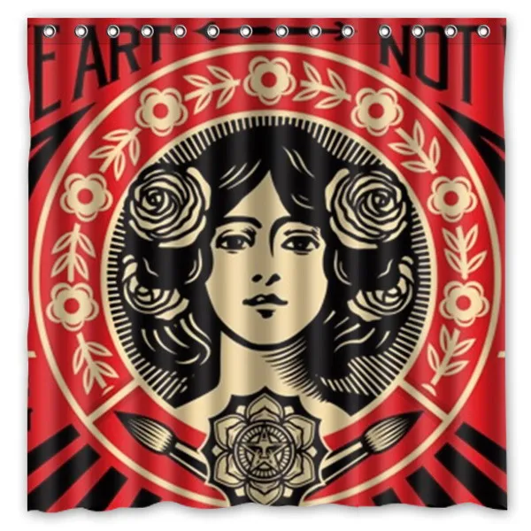 Aplysia Bathroom Products Polyester Fabric Shepard Fairey Graffiti Printed Shower Curtains Waterproof Washable Curtain 72"*72"
Aplysia Bathroom Products Polyester Fabric Shepard Fairey Graffiti Printed Shower Curtains Waterproof Washable Curtain 72"*72"