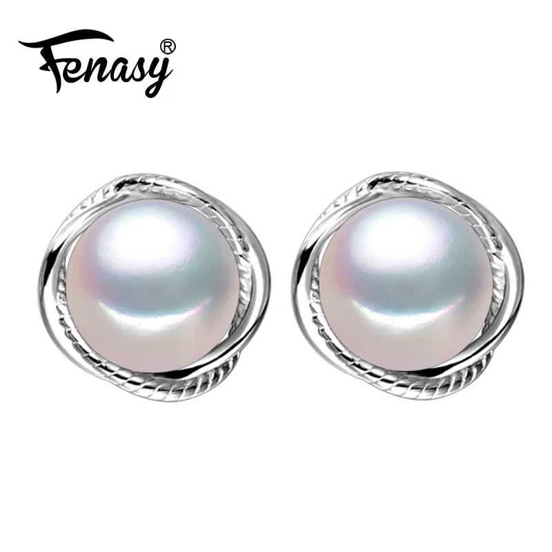 FENASY 925 Sterling Silver Stud Earrings For Women Geometric Natural White Freshwater Pearl Earrings Fine Jewelry
FENASY 925 Sterling Silver Stud Earrings For Women Geometric Natural White Freshwater Pearl Earrings Fine Jewelry