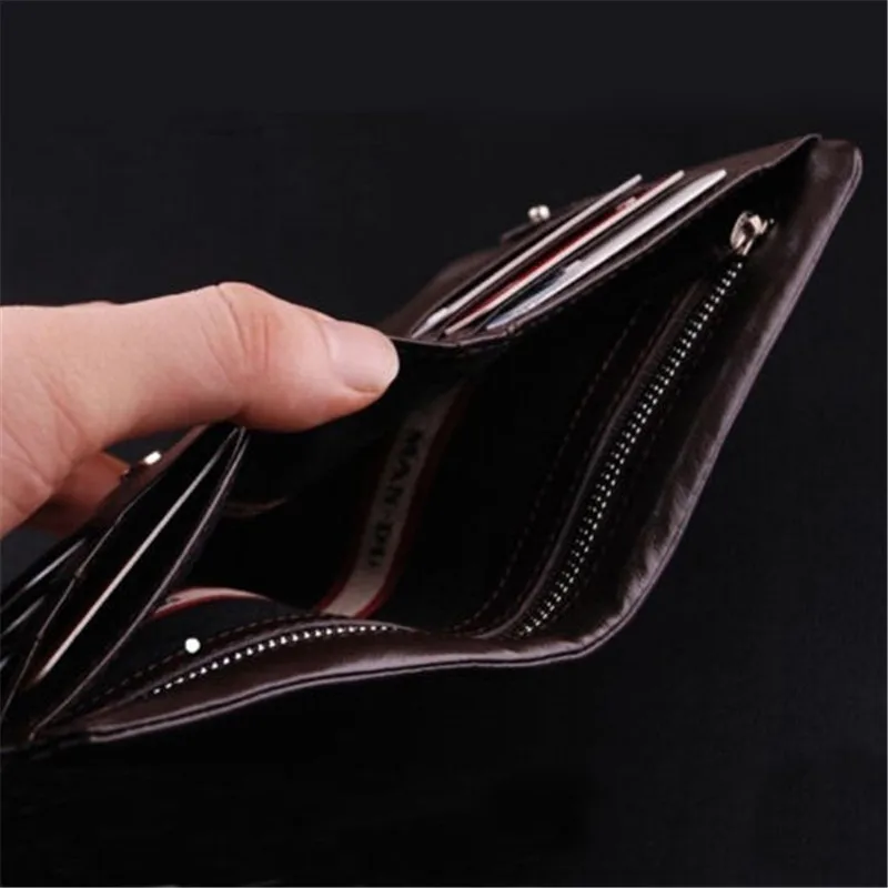 High Quality Men's Leather Trifold Wallet Pocket Money Bag Credit ID Cards Holder PU Leather Zip Coin Purse
High Quality Men's Leather Trifold Wallet Pocket Money Bag Credit ID Cards Holder PU Leather Zip Coin Purse