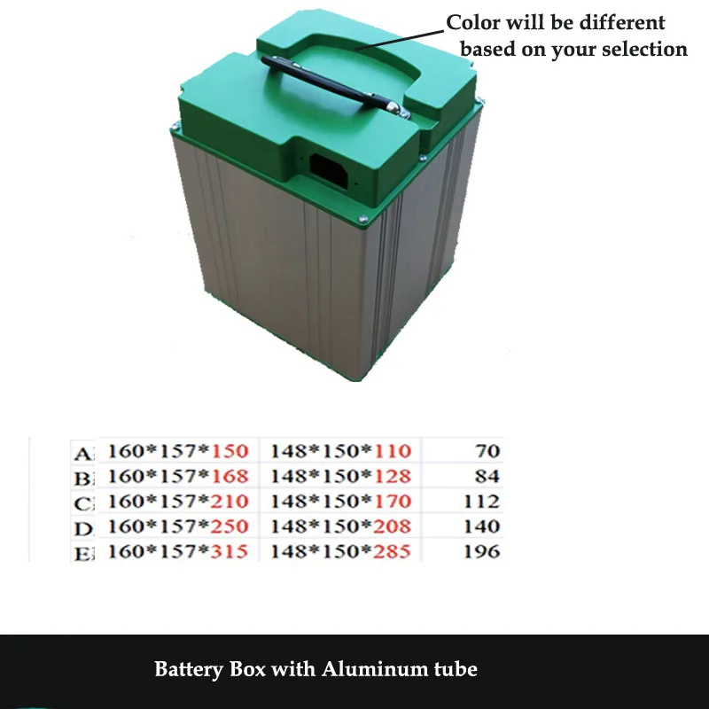 High quality 18650 battery aluminum box with ABS plastic lid for electric bike li ion battery assembly for 60V 48V 36V
High quality 18650 battery aluminum box with ABS plastic lid for electric bike li ion battery assembly for 60V 48V 36V