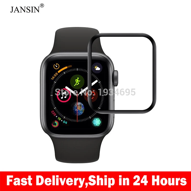 4D изогнутая 9H закаленная пленка для Apple Watch 40/44 мм 38/42 Защита экрана Series watch 4/3/2