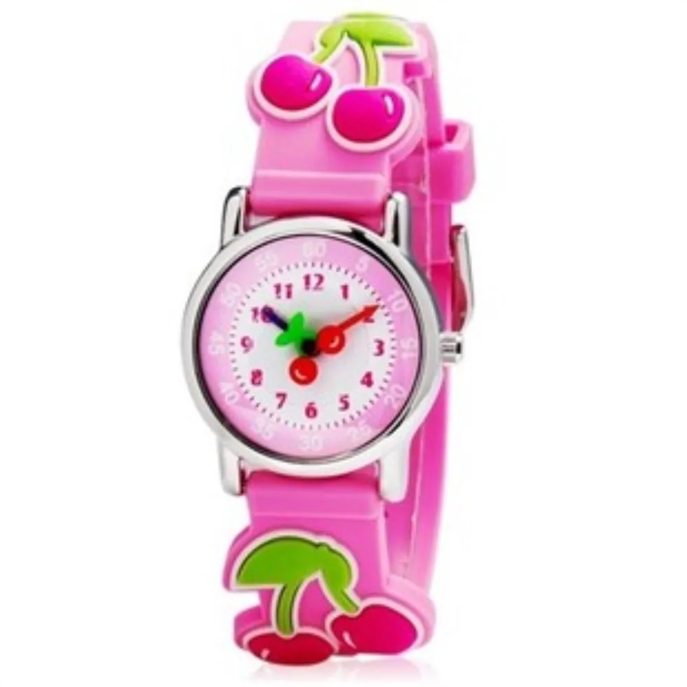 WILLIS Cartoons Quartz Watches Child 3D Cherry CLOCK Children Waterproof Design Analog Clock kid Fashion Wrist Watch PENGNATATE
WILLIS Cartoons Quartz Watches Child 3D Cherry CLOCK Children Waterproof Design Analog Clock kid Fashion Wrist Watch PENGNATATE