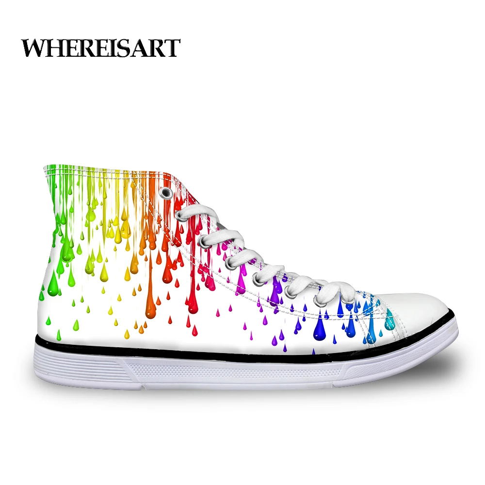WHEREISART Rainbow Graffiti Printing Shoes High Top Men Casual Flat Vulcanize Shoes White Mens Designer Sneakers Zapatos Hombre
WHEREISART Rainbow Graffiti Printing Shoes High Top Men Casual Flat Vulcanize Shoes White Mens Designer Sneakers Zapatos Hombre