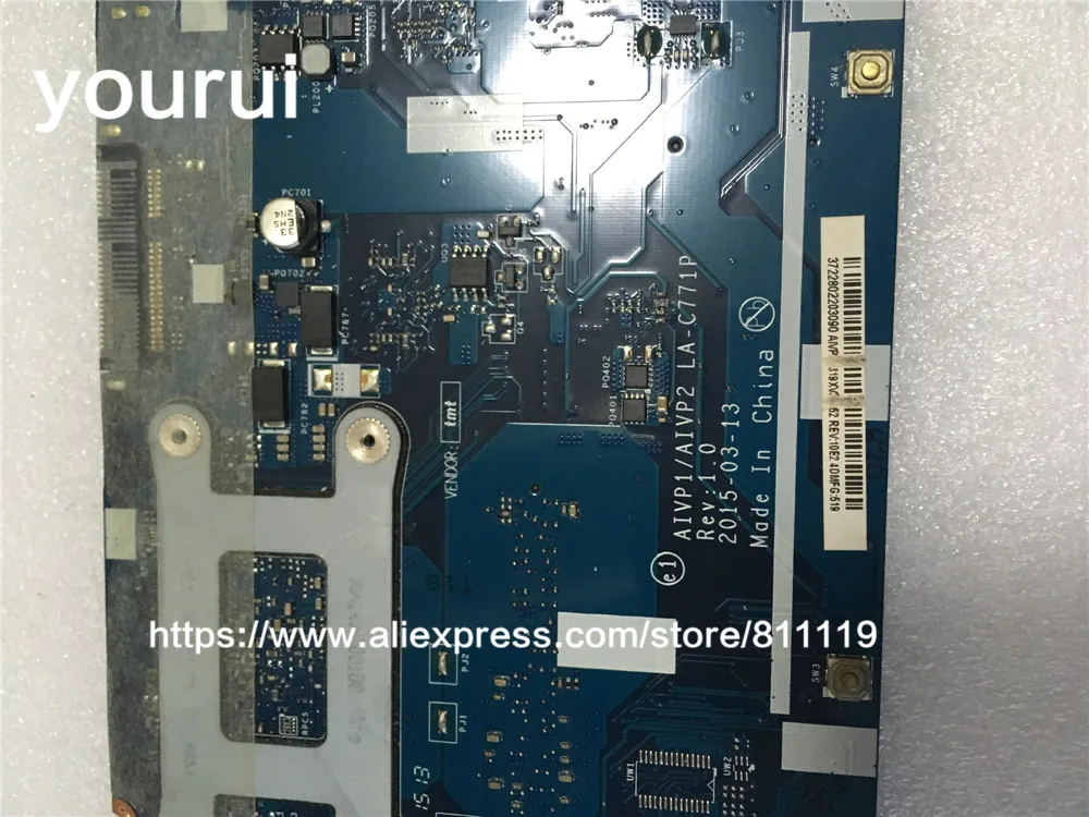 yourui For Motherboard 5B20J30808 For Lenovo Ideapad 100-15IBY AIVP1/AIVP2 LA-C771P SR1YJ N2840 DDR3L
yourui For Motherboard 5B20J30808 For Lenovo Ideapad 100-15IBY AIVP1/AIVP2 LA-C771P SR1YJ N2840 DDR3L