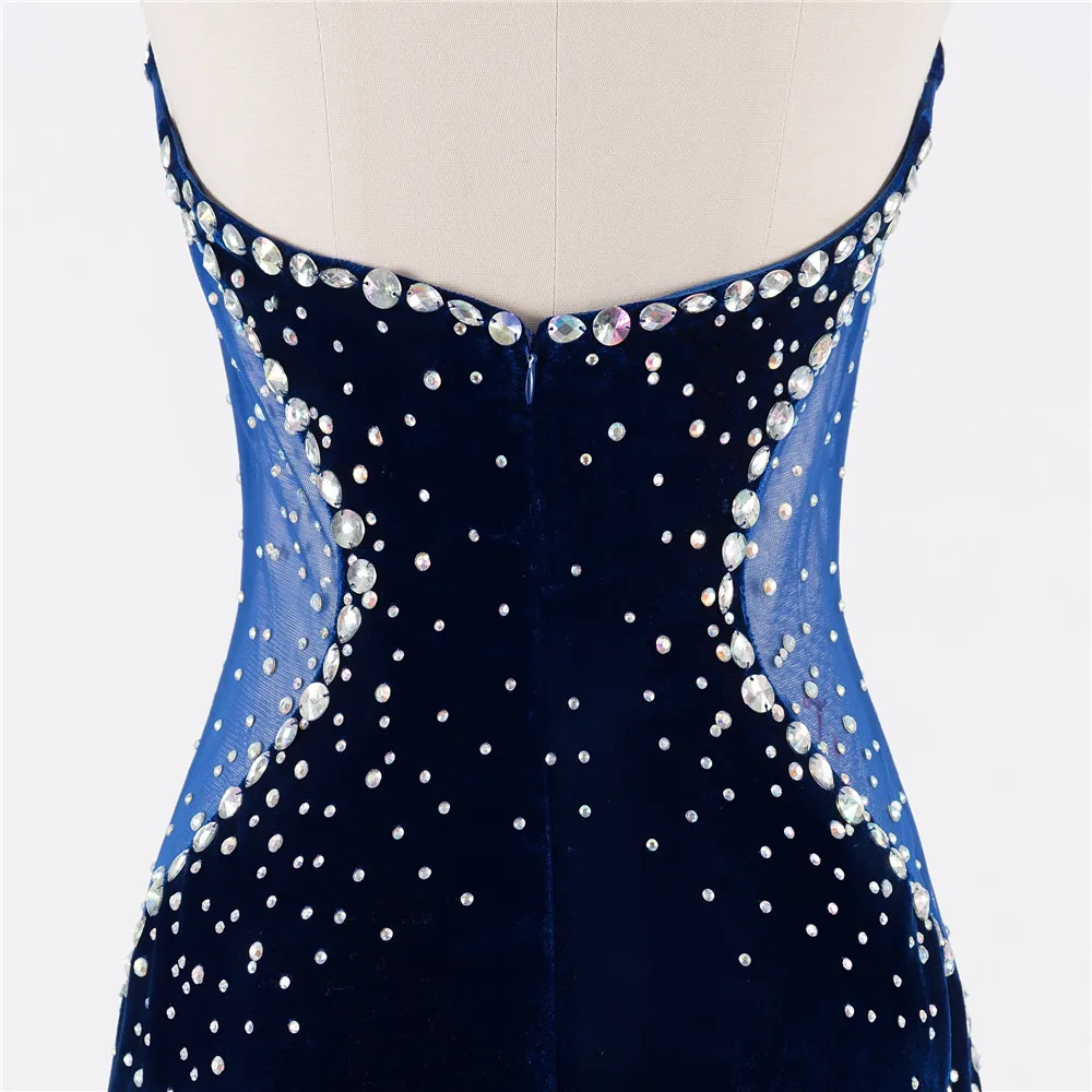 Dark Blue Prom Dresses Mermaid Halter Velvet Beaded Backless Sexy Long Elegant Prom Gown Evening Dresses Robe De Soiree
Dark Blue Prom Dresses Mermaid Halter Velvet Beaded Backless Sexy Long Elegant Prom Gown Evening Dresses Robe De Soiree