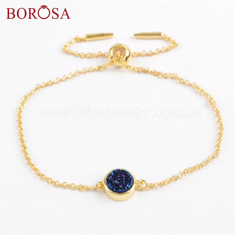 BOROSA 5/10PCS Gold Bezel Round Titanium Rainbow Druzy 9inch Adjustable Bracelet Mixed Drusy Link Chain Bracelets Jewelry ZG0367
BOROSA 5/10PCS Gold Bezel Round Titanium Rainbow Druzy 9inch Adjustable Bracelet Mixed Drusy Link Chain Bracelets Jewelry ZG0367