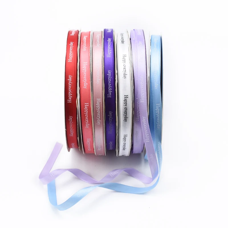 5 Meters 10mm Romantic Gifts Box Packaging Belt Printed Happy Everyday Design Satin Ribbon Tapes DIY Sewing&Wrapping Accessories
5 Meters 10mm Romantic Gifts Box Packaging Belt Printed Happy Everyday Design Satin Ribbon Tapes DIY Sewing&Wrapping Accessories