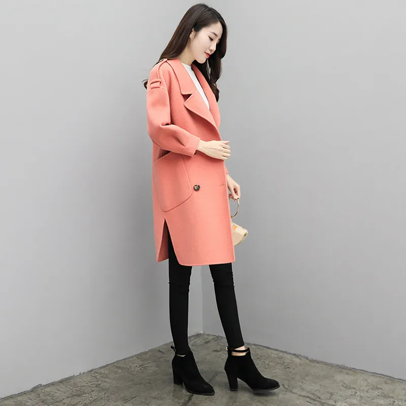 Women Long Woolen Coat 2018 Autumn Winter New Solid Color Lanterns Sleeves Double Breasted Female Wool Coat Plus Size LQ155
Women Long Woolen Coat 2018 Autumn Winter New Solid Color Lanterns Sleeves Double Breasted Female Wool Coat Plus Size LQ155