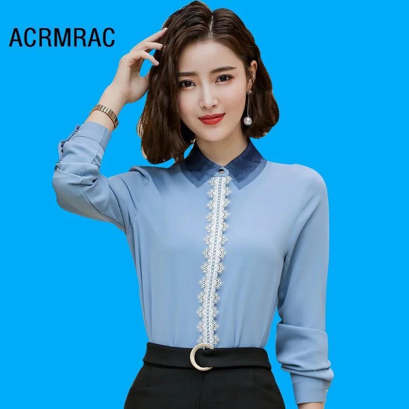 ACRMRAC Women Slim splicing Long sleeves Business Formal wear OL Blouses & Shirts 829
ACRMRAC Women Slim splicing Long sleeves Business Formal wear OL Blouses & Shirts 829