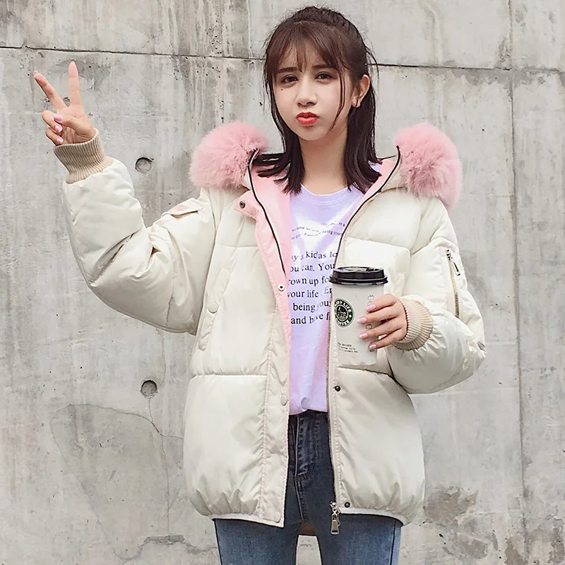 Women winter parkas coat pink fur collar hooded cotton padded jacket coat 2018 fashion girls tops thick warm clothing M-XXL
Women winter parkas coat pink fur collar hooded cotton padded jacket coat 2018 fashion girls tops thick warm clothing M-XXL