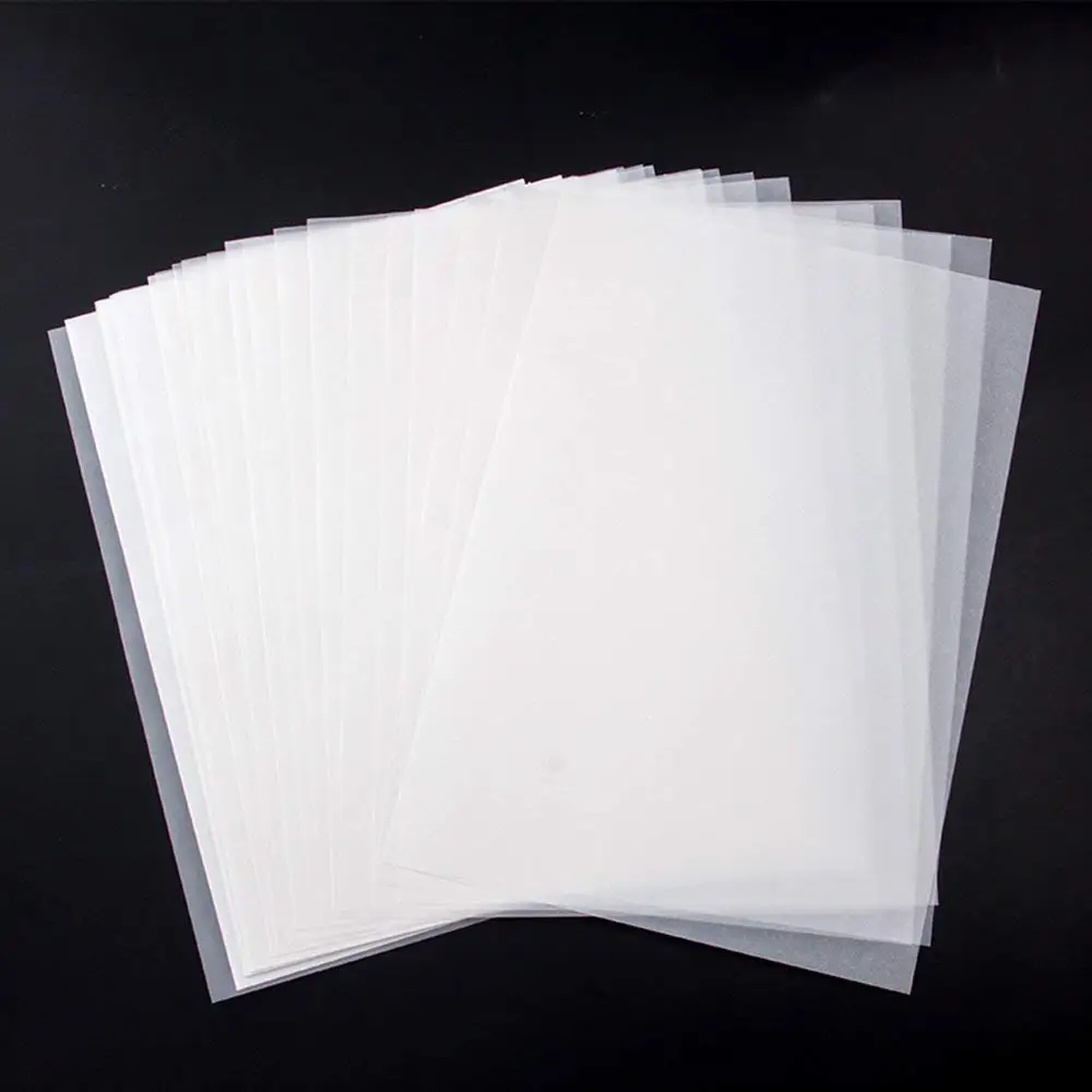 Фото MyLifeUNIT 100 листов калька мягкая белая полупрозрачная Гибкая и жесткая калька-не