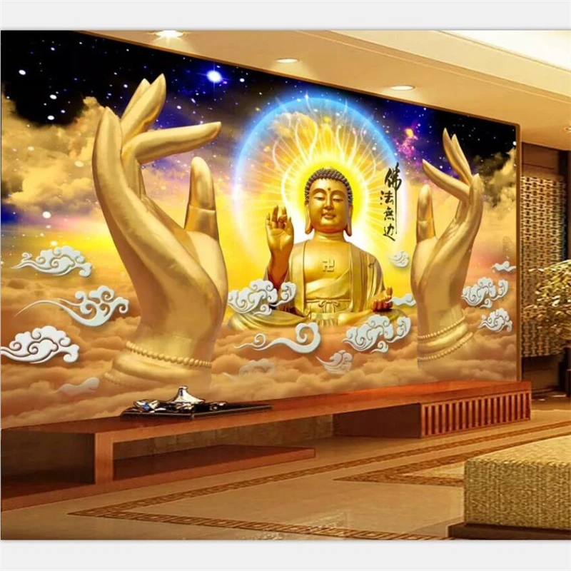 beibehang 3d wallpaper murals custom home decoration living room bedroom Dharma boundless big day like golden Buddha hand mural
beibehang 3d wallpaper murals custom home decoration living room bedroom Dharma boundless big day like golden Buddha hand mural