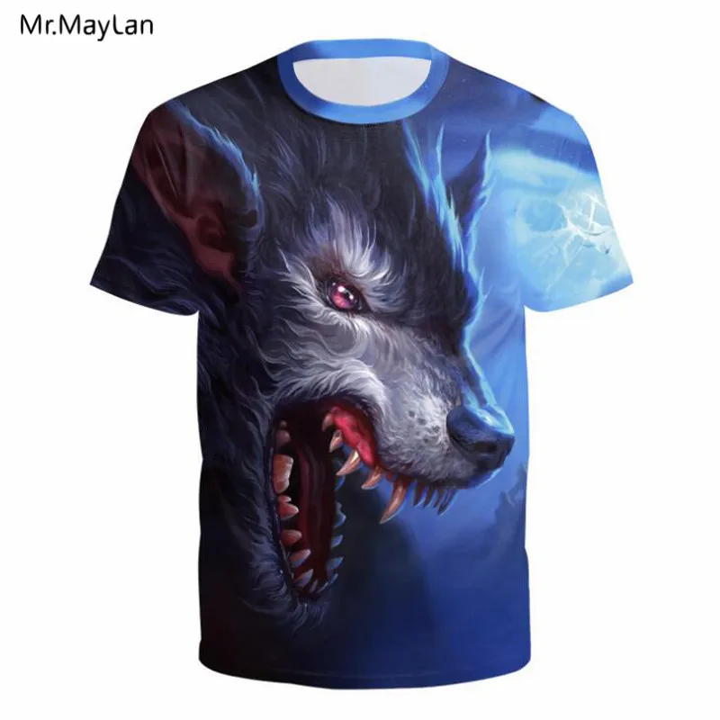 Hipster Horror Wolf Print 3D Blue T shirt Men Women Hiphop Cool Streetwear T-shirt Summer Tshirt Tees Boys Clothing camisetas
Hipster Horror Wolf Print 3D Blue T shirt Men Women Hiphop Cool Streetwear T-shirt Summer Tshirt Tees Boys Clothing camisetas