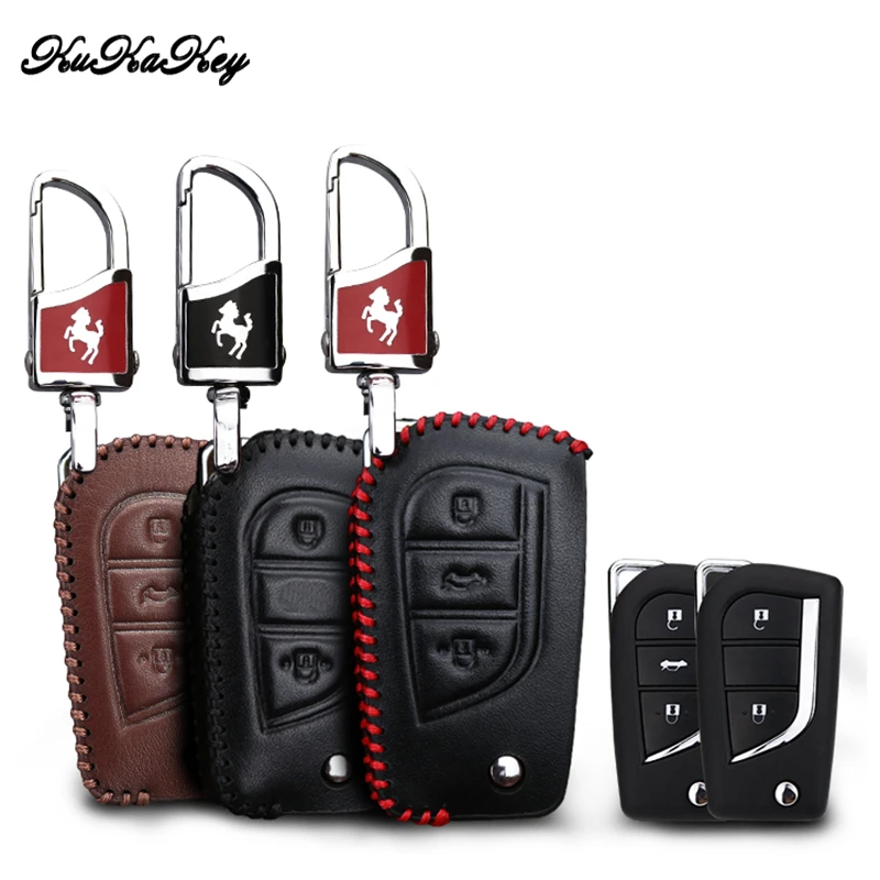 KUKAKEY Leather Car Key Case Key Bag For Toyota Highlander RAV4 LEVIN Camry Corolla Remote Smart Key Cover Styling Accessories
KUKAKEY Leather Car Key Case Key Bag For Toyota Highlander RAV4 LEVIN Camry Corolla Remote Smart Key Cover Styling Accessories