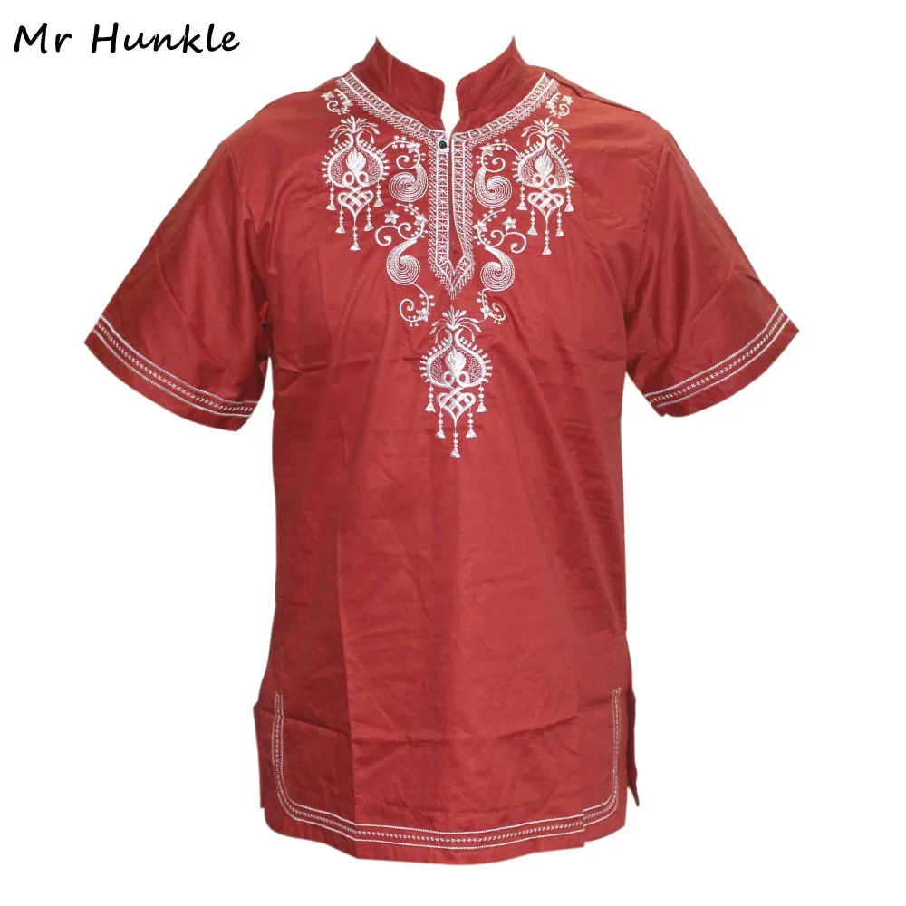 Новинка 2017 модная мужская Футболка Mr Hunkle с принтом Дашики вышивкой воротником