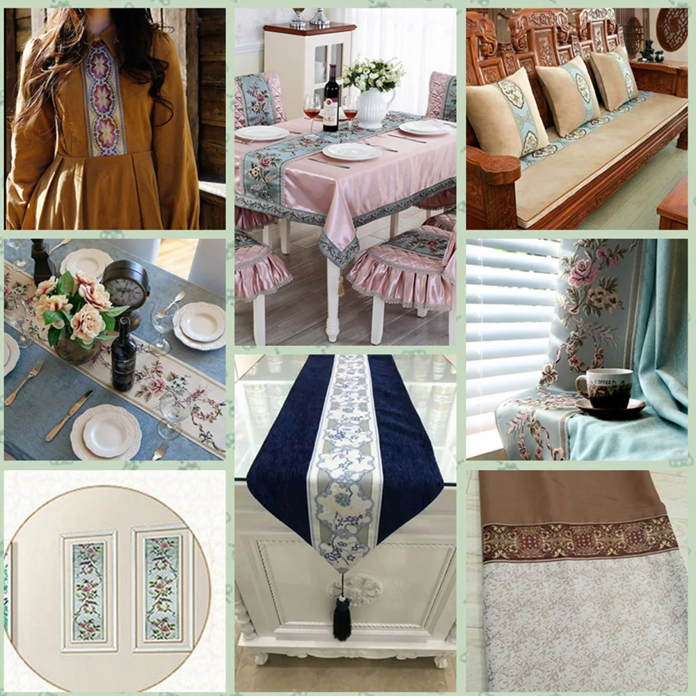 2Yard/lot 90MM Embroidery Ribbon Woven Jacquard Ribbon Three-Dimensional National Style Curtain Making Material Accessories
2Yard/lot 90MM Embroidery Ribbon Woven Jacquard Ribbon Three-Dimensional National Style Curtain Making Material Accessories