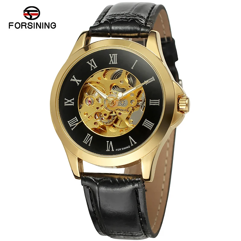FORSINING Top Brand Mens Watches Luxury Gold Case Genuine Leather Belt Auto Mechanical Male Relogio Wristwatches Erkek Kol Saati
FORSINING Top Brand Mens Watches Luxury Gold Case Genuine Leather Belt Auto Mechanical Male Relogio Wristwatches Erkek Kol Saati