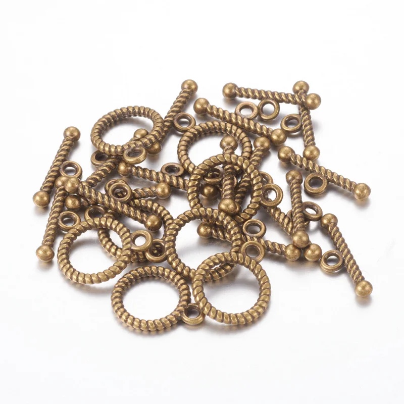 20 sets Tibetan Style Toggle Clasps Ring:13x16mm Bar:6x18mm Hole:2mm For DIY Jewelry Making Handicrafts Supplies
20 sets Tibetan Style Toggle Clasps Ring:13x16mm Bar:6x18mm Hole:2mm For DIY Jewelry Making Handicrafts Supplies