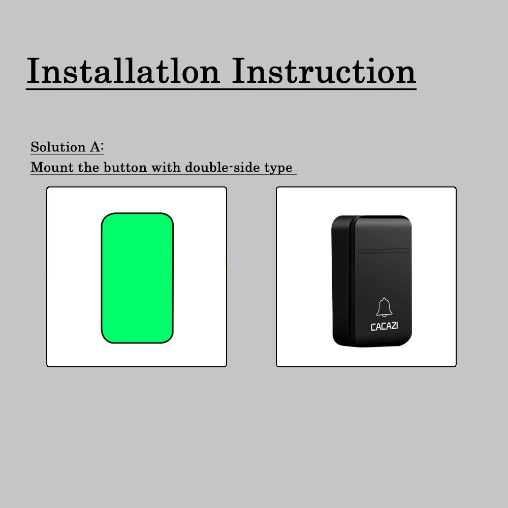 CACAZI FA12 Self-Powered Wireless Doorbell Waterproof Smart No Battery Home Cordless Bell 200M Remote 38 chimes 1 2 button
CACAZI FA12 Self-Powered Wireless Doorbell Waterproof Smart No Battery Home Cordless Bell 200M Remote 38 chimes 1 2 button
