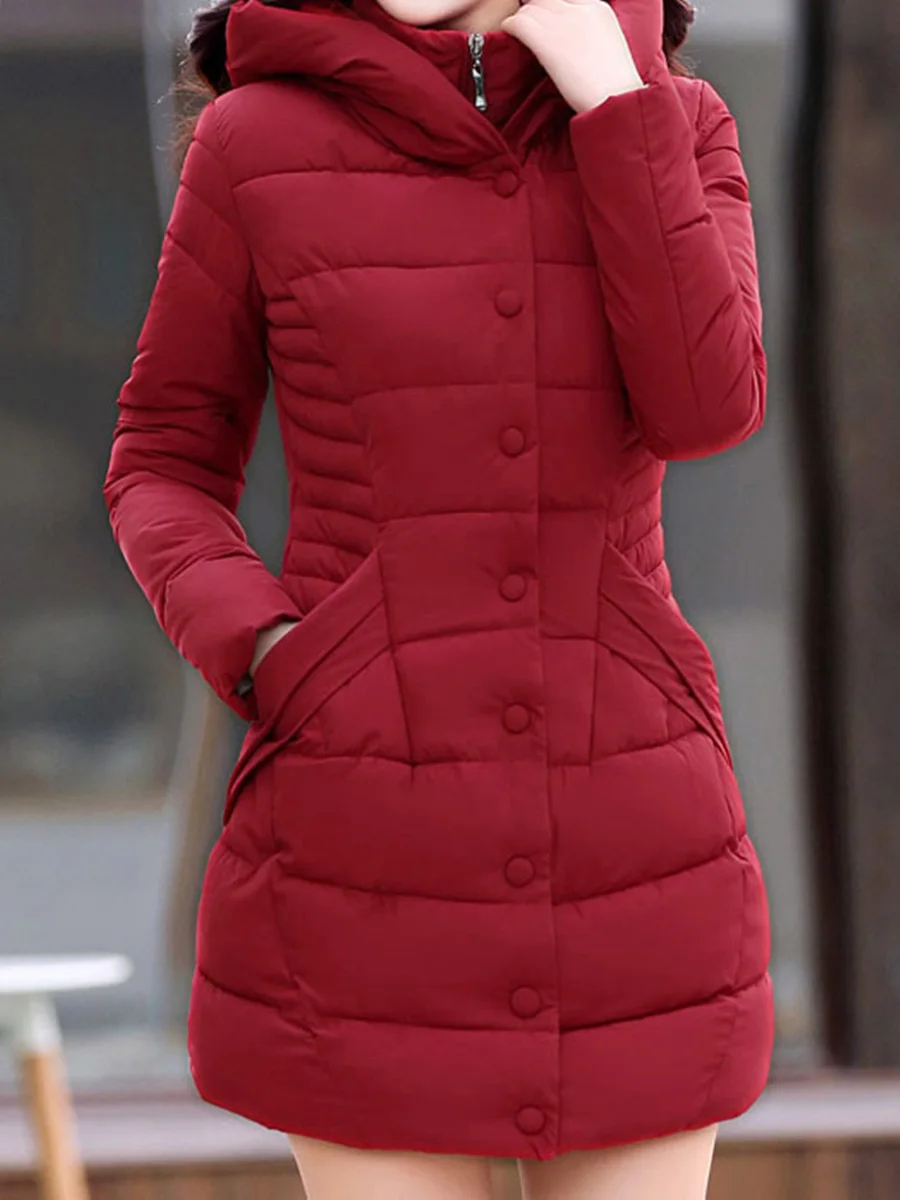 Women Casual Coat 2021 Winter Carnival Black Plain Hooded Pleated Long Sleeve Burgundy Button Pocket Slim 2xl Women Fashion Coat
Women Casual Coat 2021 Winter Carnival Black Plain Hooded Pleated Long Sleeve Burgundy Button Pocket Slim 2xl Women Fashion Coat