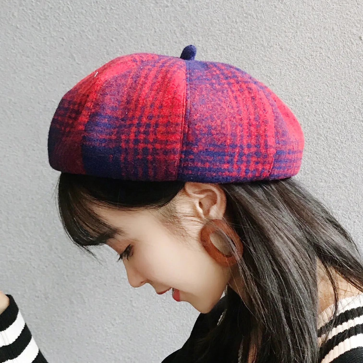 Beret Ladies Girls Women Autumn Winter Plaid Painter Hat Wild Octagon Hat Harbor Wind Pumpkin Hat Influx 2MZ5
Beret Ladies Girls Women Autumn Winter Plaid Painter Hat Wild Octagon Hat Harbor Wind Pumpkin Hat Influx 2MZ5