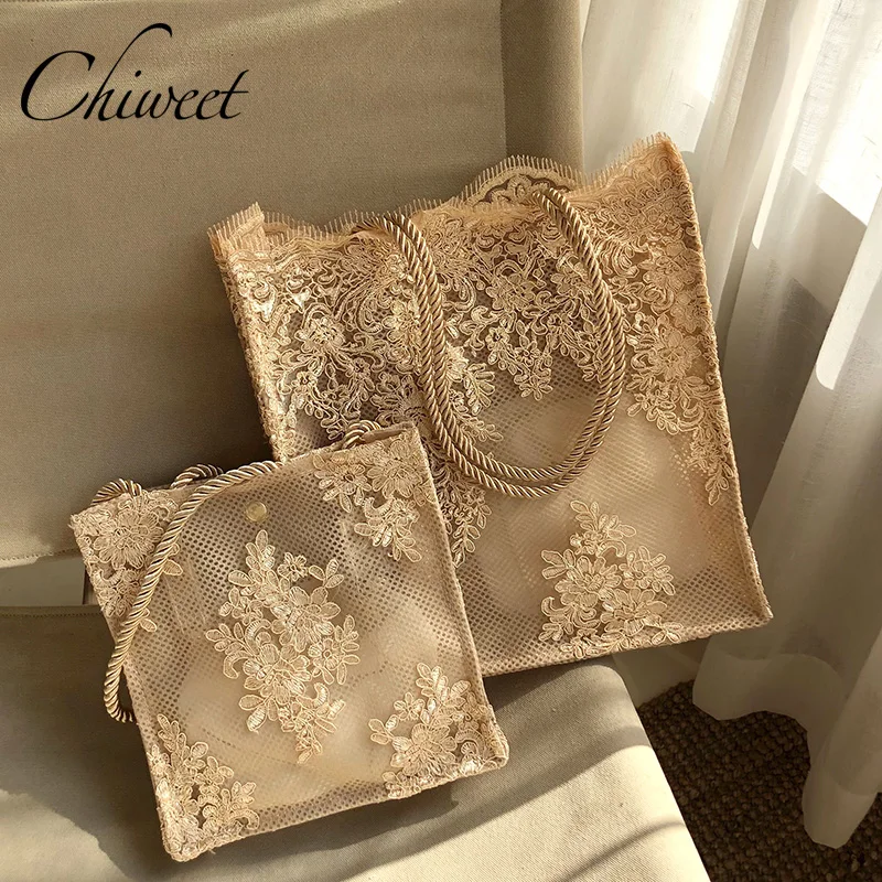Ins Vintage Luxury Embroidered Shoulder Bags Girls Designer Handbags Large Lace Bag Women Casual Tote Bag 2 Sets Shopping Bags
Ins Vintage Luxury Embroidered Shoulder Bags Girls Designer Handbags Large Lace Bag Women Casual Tote Bag 2 Sets Shopping Bags