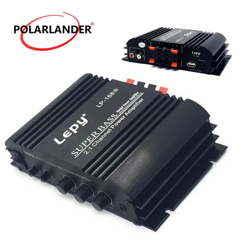Lepy LP 168S Авто аудио усилитель для автомобиля 12V 2 1 канал бас Выход Hi Fi стерео звук с
