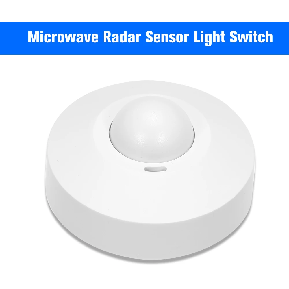 

Microwave Radar Sensor Light Switch Ceiling Occupancy PIR Body Motion Detector 360 Degree Time Setting 5.8GHz HF Systerm