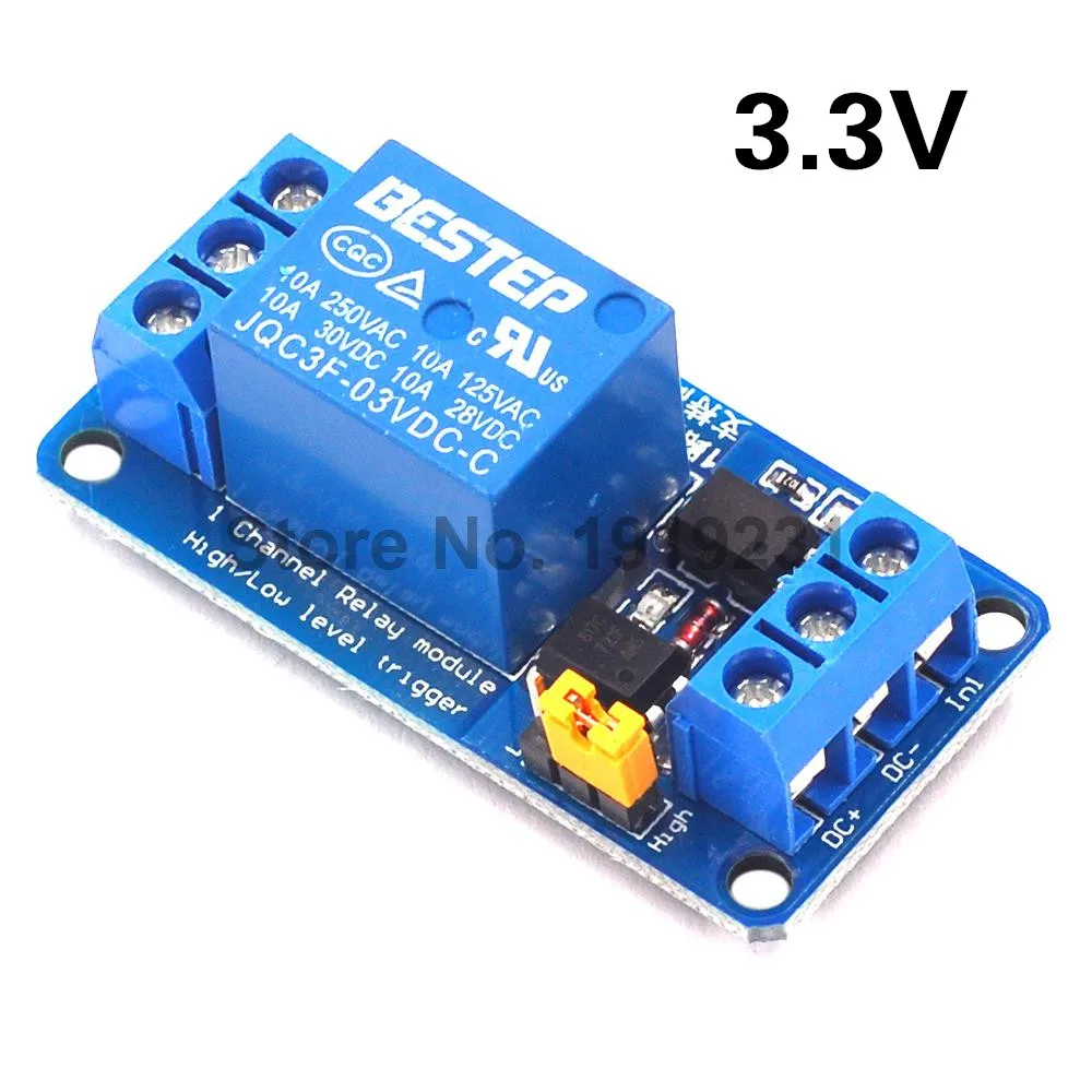 High Quality 1 Channel Relay Module for Arduino High and Low Level Trigger Dual Optocoupler Isolation 3.3V Relay Module
High Quality 1 Channel Relay Module for Arduino High and Low Level Trigger Dual Optocoupler Isolation 3.3V Relay Module