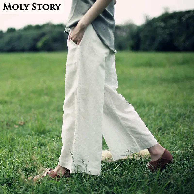 Casual Loose Linen Pants Women High Waist Wide Leg Pants Flare Harem Baggy Sweatpants Pantalones Mujer
Casual Loose Linen Pants Women High Waist Wide Leg Pants Flare Harem Baggy Sweatpants Pantalones Mujer