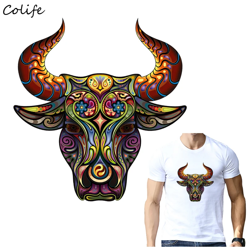 Cool Patches Bull Head Animal Patch Iron On Transfers Heat Press Clothing Stickers for Families DIY Appliques Decoration
Cool Patches Bull Head Animal Patch Iron On Transfers Heat Press Clothing Stickers for Families DIY Appliques Decoration