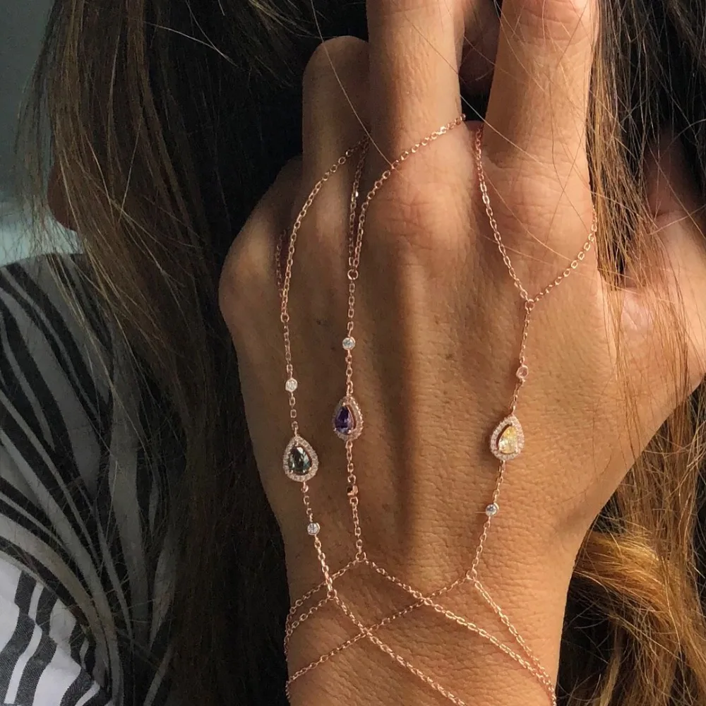 pink rose gold Slave chain Bracelet Connected Finger Palm zirconia Handlets Jewelry Layers AAA sparking cz bracelets for women
pink rose gold Slave chain Bracelet Connected Finger Palm zirconia Handlets Jewelry Layers AAA sparking cz bracelets for women
