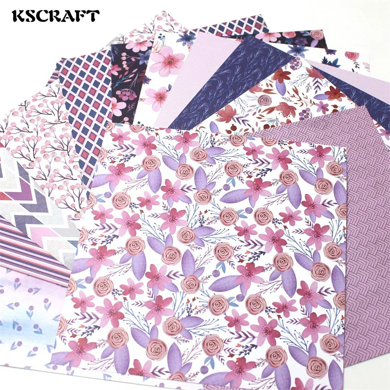 KSCRAFT 12pcs 6" Single-side Printed Violet Bloom pattern creative papercraft art paper handmade scrapbooking kit set books
KSCRAFT 12pcs 6" Single-side Printed Violet Bloom pattern creative papercraft art paper handmade scrapbooking kit set books