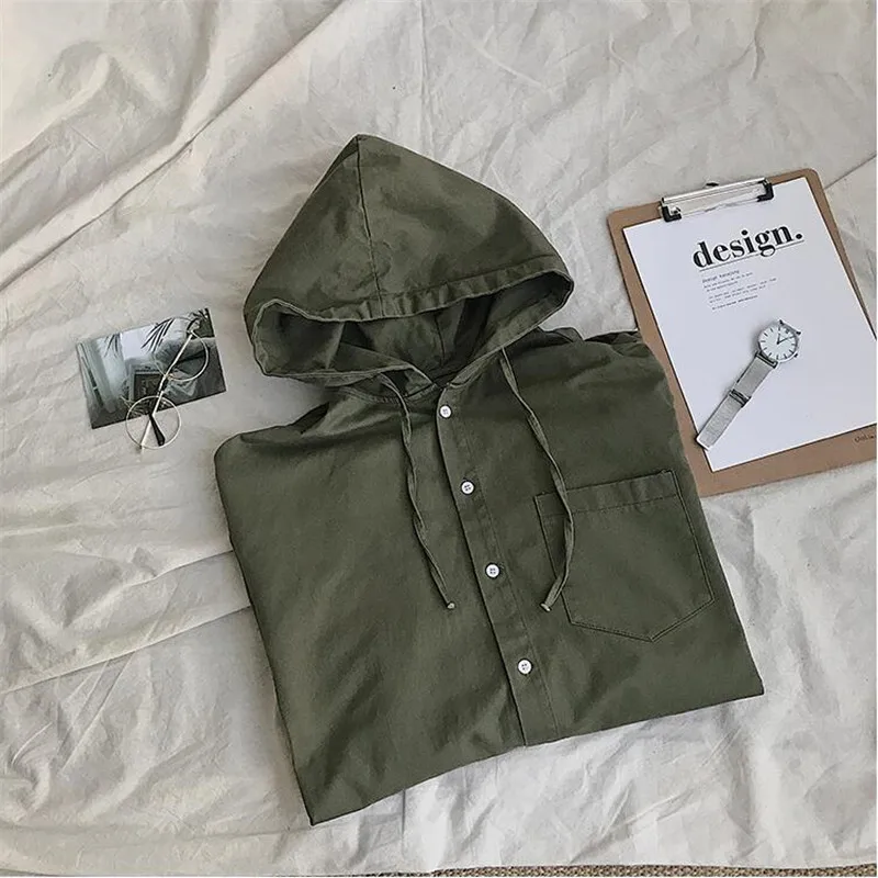 Shirt New Fashion Mens Casual Army Green Shirt Jacket Male Loose Hooded Shirt Men's Long Sleeve Oversized Trench Coat Ds50271
Shirt New Fashion Mens Casual Army Green Shirt Jacket Male Loose Hooded Shirt Men's Long Sleeve Oversized Trench Coat Ds50271