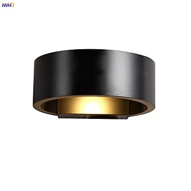 IWHD Black Round Modern LED Wall Lamp Black White Bathroom Mirror Bedroom Light Nordic Wall Lamp Sconce Lamparas De Pared
IWHD Black Round Modern LED Wall Lamp Black White Bathroom Mirror Bedroom Light Nordic Wall Lamp Sconce Lamparas De Pared
