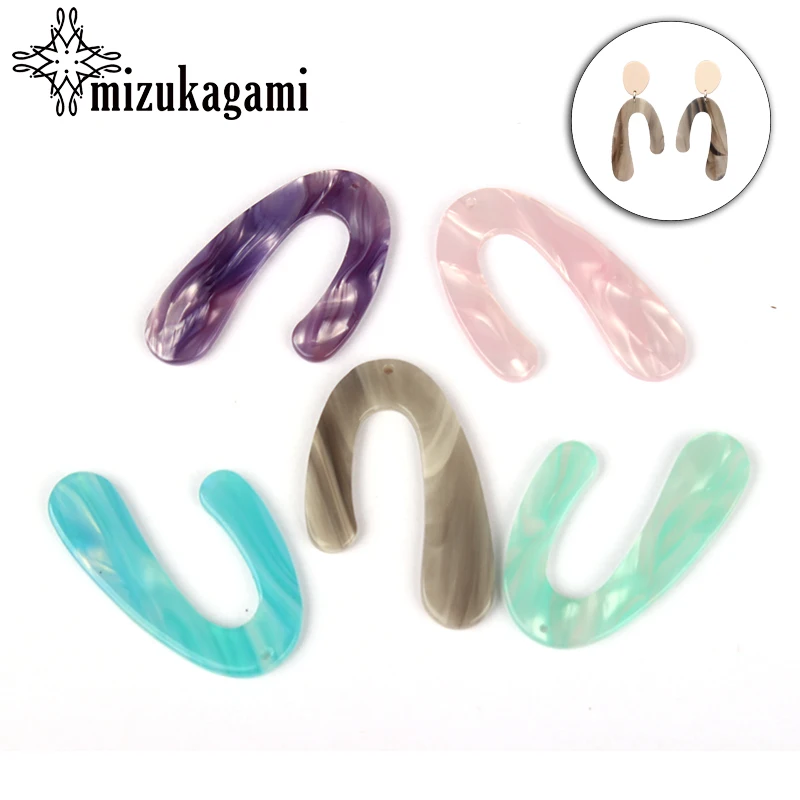 4 pcs/lot 26*43mm Acetic Acid Resin Geometric U Shape Smooth Charms Pendant For DIY Earrings Jewelry Making Accessories
4 pcs/lot 26*43mm Acetic Acid Resin Geometric U Shape Smooth Charms Pendant For DIY Earrings Jewelry Making Accessories