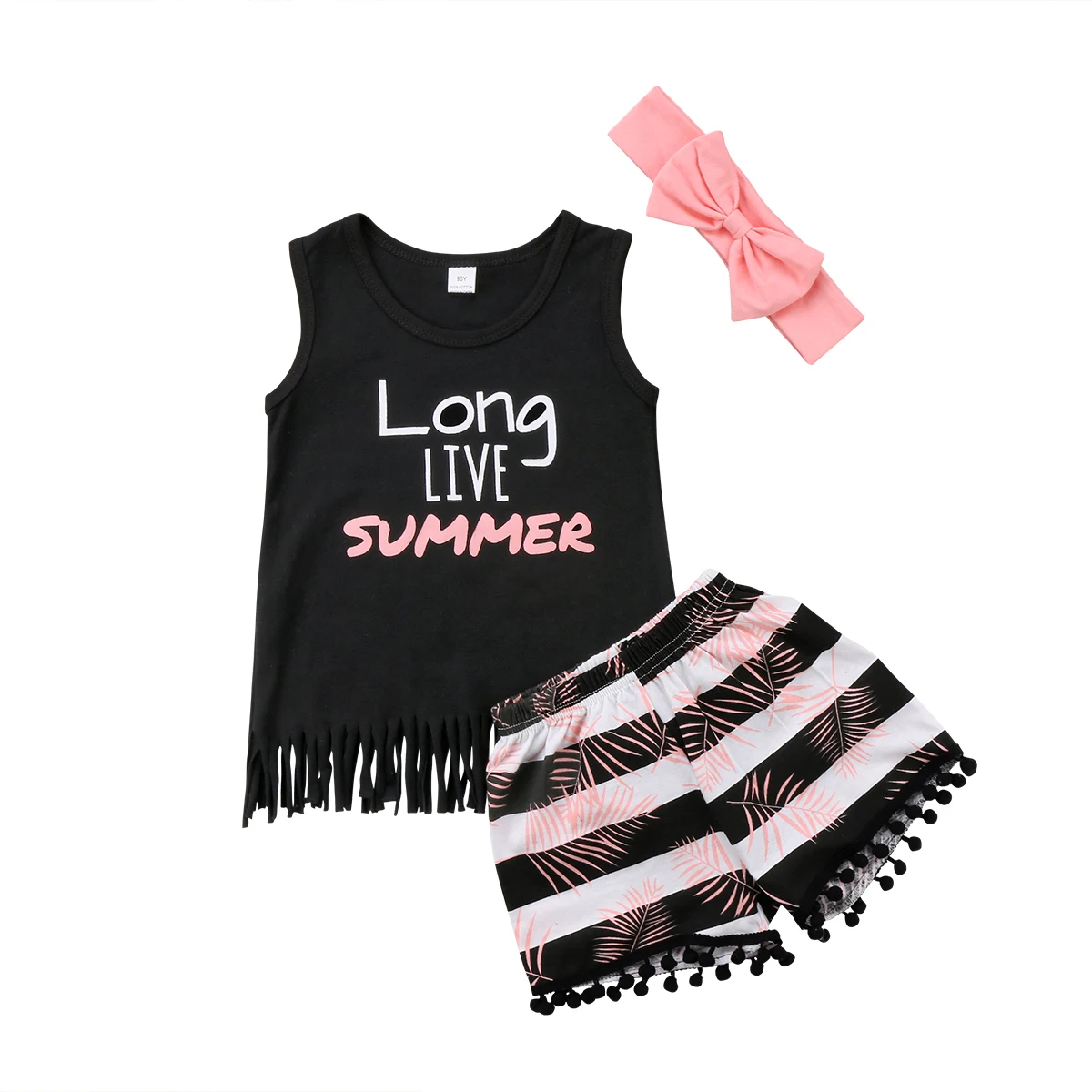 2018 Newly Summer Clothes Kids Baby Girl Vest Sleeveless T-Shirt+Short Trousers Headwear 3pcs Clothes Outfit Set
2018 Newly Summer Clothes Kids Baby Girl Vest Sleeveless T-Shirt+Short Trousers Headwear 3pcs Clothes Outfit Set