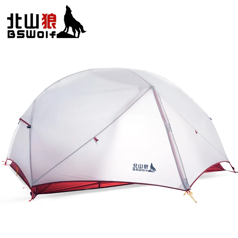 BSWolf 1-2persons classical professional ultra light aluminum pole camping tent grey color with 20D silicone/red with 190T
BSWolf 1-2persons classical professional ultra light aluminum pole camping tent grey color with 20D silicone/red with 190T