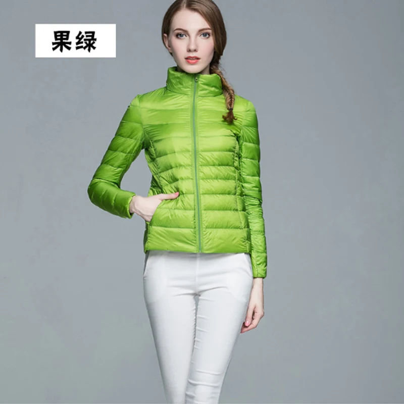 Autumn Winter Women green Lightweight Down Jacket Warm Ultra Light White Duck Down Parkas Outwear Plus Size Slim Thin Short Coat
Autumn Winter Women green Lightweight Down Jacket Warm Ultra Light White Duck Down Parkas Outwear Plus Size Slim Thin Short Coat