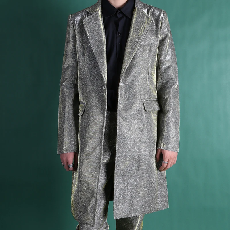 2019 Champagne shimmer in the long suit stage fashion decoration body Korean suit M-5XL large size custom clothing
2019 Champagne shimmer in the long suit stage fashion decoration body Korean suit M-5XL large size custom clothing