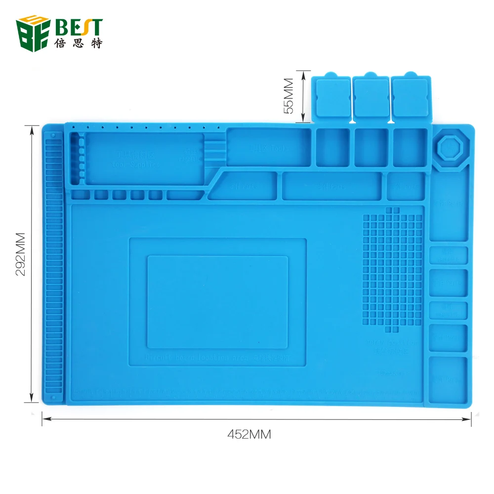 Теплоизоляционный силиконовый коврик 45x30 см Настольный платформа для