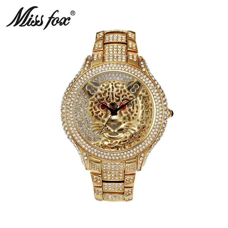 MISSFOX Silver Tiger Watch Designer Men's Watch Quartz Movt Fashion Casual Hip Hop Red Diamond Men's watches Hot Sale AAA Watch
MISSFOX Silver Tiger Watch Designer Men's Watch Quartz Movt Fashion Casual Hip Hop Red Diamond Men's watches Hot Sale AAA Watch